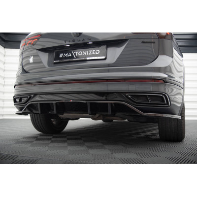 Splitter trasero para (with vertical bars) Volkswagen Tiguan R-Line Mk2 Facelift