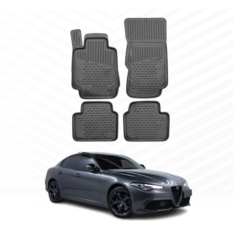 ALFOMBRILLA DE GOMA PARA ALFA ROMEO GIULIA | DESDE 2015 EN ADELANTE