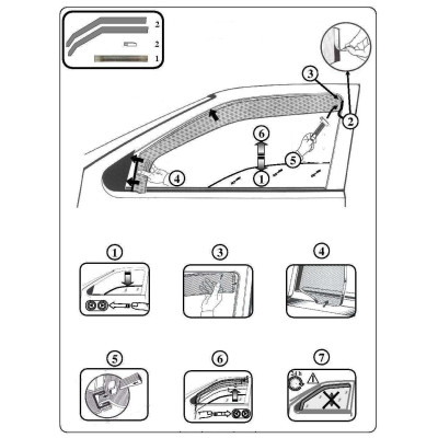 Deflectores Delanteros para VW Touareg | 2003-2010, derivabrisas