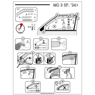 Deflectores Delanteros para MG3 | 2024 en adelante