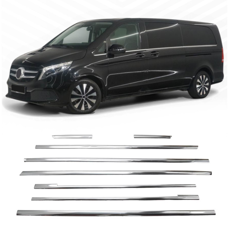 Listas de ventana cromadas para Mercedes Vito / Clase V | L3 | W447 | 2014+