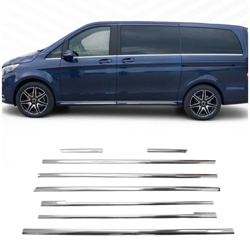 Listas de ventana cromadas para Mercedes Vito / Clase V | L2 | W447 | 2014+