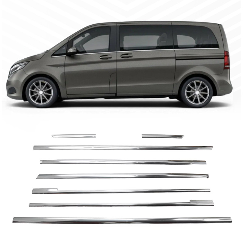 Listas de ventana cromadas para Mercedes Vito / Clase V | L1 | W447 | 2014+