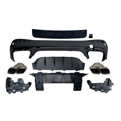 Difusor + escapes para Mercedes GLC SUV (X254) 2022+ con paquete AMG