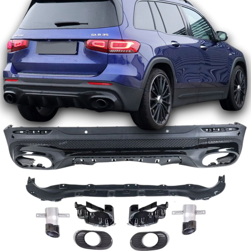 Difusor + Emb. escape Negro para Mercedes X247 Glb-Clase | 2019-2026
