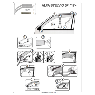 Deflectores de Aire para Alfa Romeo Stelvio 2016-2026 - derivabrisas