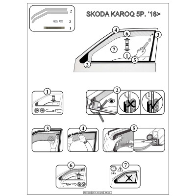 Deflectores de Aire para Skoda Karoq 2018-2026 - derivabrisas