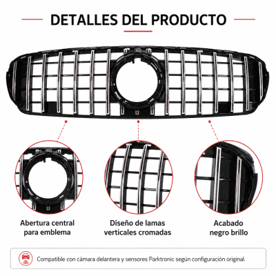 Parrilla para Mercedes GLC/GLC Coupé (Modelos AMG) | X253 | 2019-2022