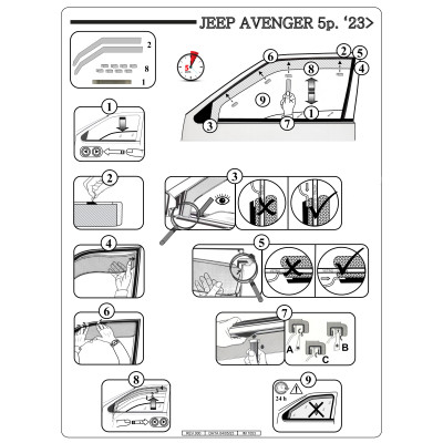 Deflectores de Aire para JEEP AVENGER (2023+) - derivabrisas